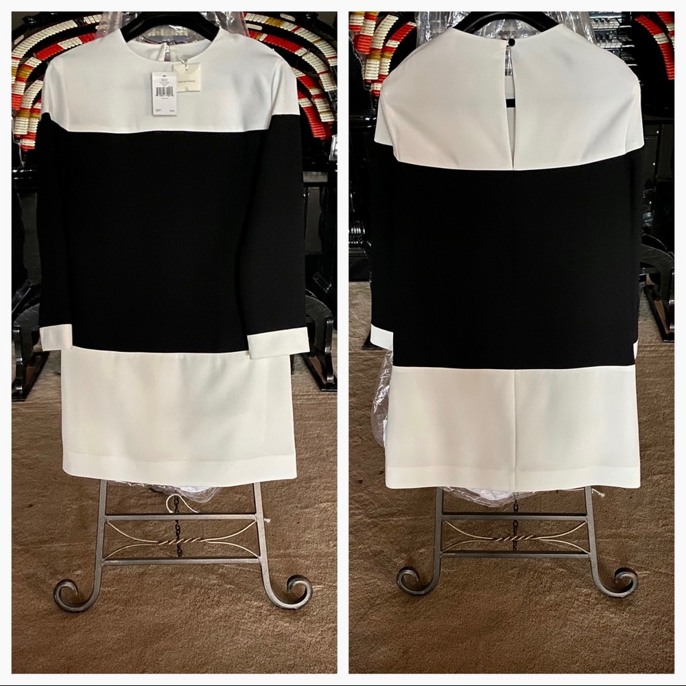 Kate Spade Sz 6 - delray dress - brilliant black and cloud cream - EasyElegance!